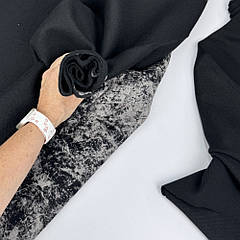 Тринитка з начісом "Мармур бетон" (ротація) щільність 380 г/м., ширина 180 см