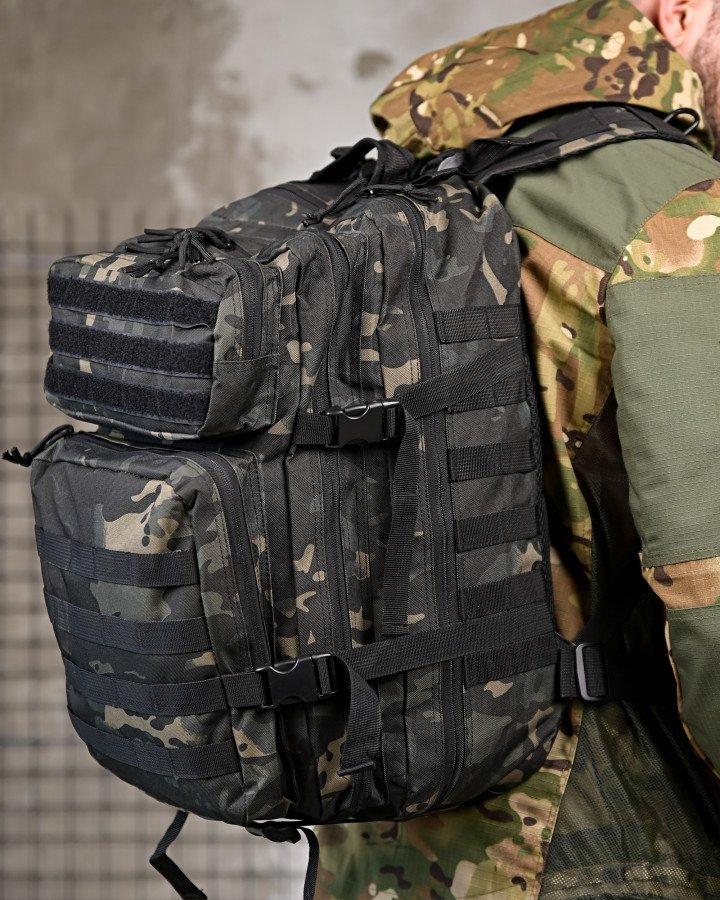Мілітарі рюкзак CHEMP 45 л мультикам  тактичний армійський рюкзак із кордури з системою MOLLE