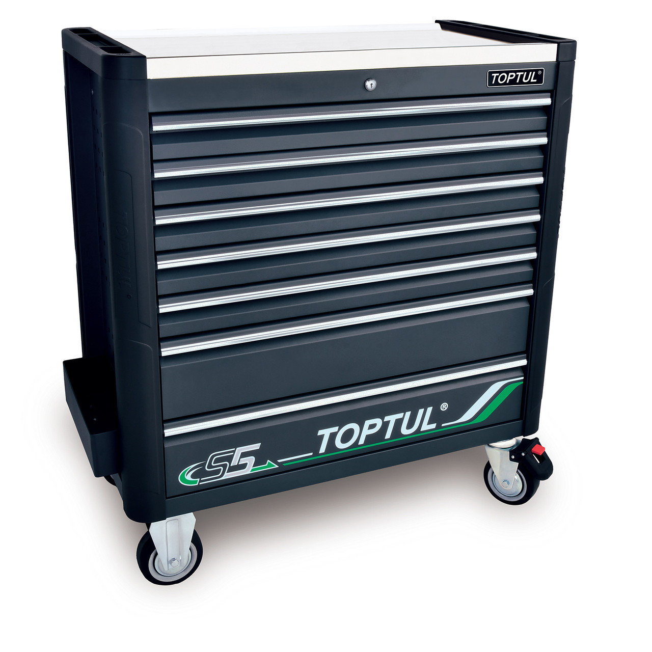 Візок з інструментом 7 секцій 413ед. сірий GE-41330 TOPTUL (BUMPER SERIES)