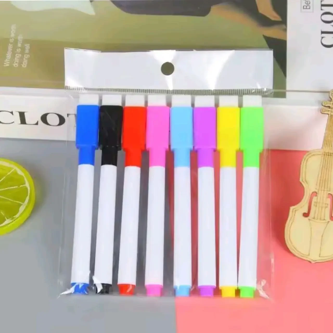 Набір маркерів для білої дошки і мольбертів, 8 кольорів (map3).