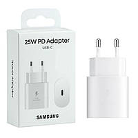Мережевий зарядний пристрій Samsung 25W / 3A Type-C швидка зарядка Super Fast Charge та Power Delivery White