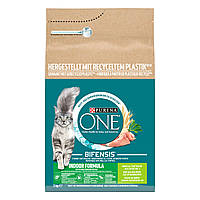 Сухой корм PURINA ONE Indoor для взрослых кошек, постоянно находящихся в помещении, комплекс Bifensis, с индейкой, 3 кг