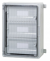 Пластиковий щиток на 45 модулів вологозахищений  IP65 350х500х190 прозора дверцята