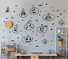 Вінілова Наклейка Набір Гарбузи розмір листа 1000х500мм