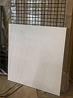 Панель перфорований лист 100х100см білий настінний (з отворами для гачків)