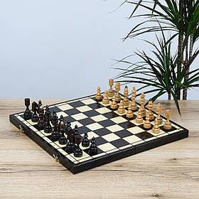 Оригінальні польські шахи ручної роботи, натуральне дерево "Індійські" 48*48 | Подарунок шахісту