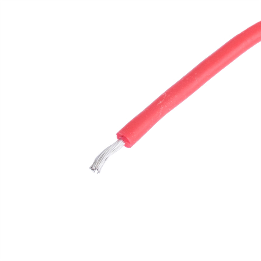 Силіконовий дріт 24AWG (0.2mm2-40/0.08TS) червоний, 1 м