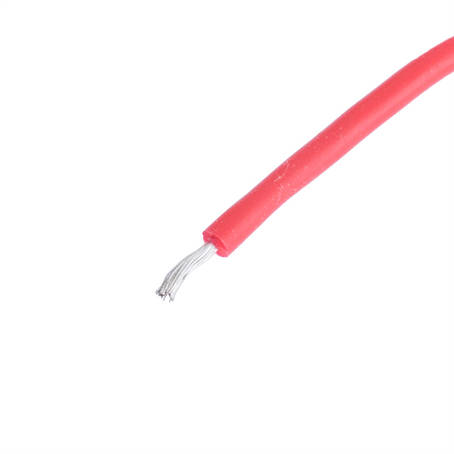 Силіконовий дріт 24AWG (0.2mm2-40/0.08TS) червоний, 1 м, фото 1