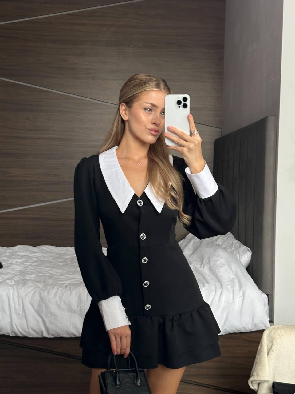 Жіноча сукня; Колір чорний; Розміри: 42-44,46-48 | ;, фото 1