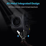 Хотенд (hotend) для 3Д-принтера Creality K2 Plus, нагрівач кераміка, цільний термобар'єр/сопло 0.4 (HSRQ0179), фото 8