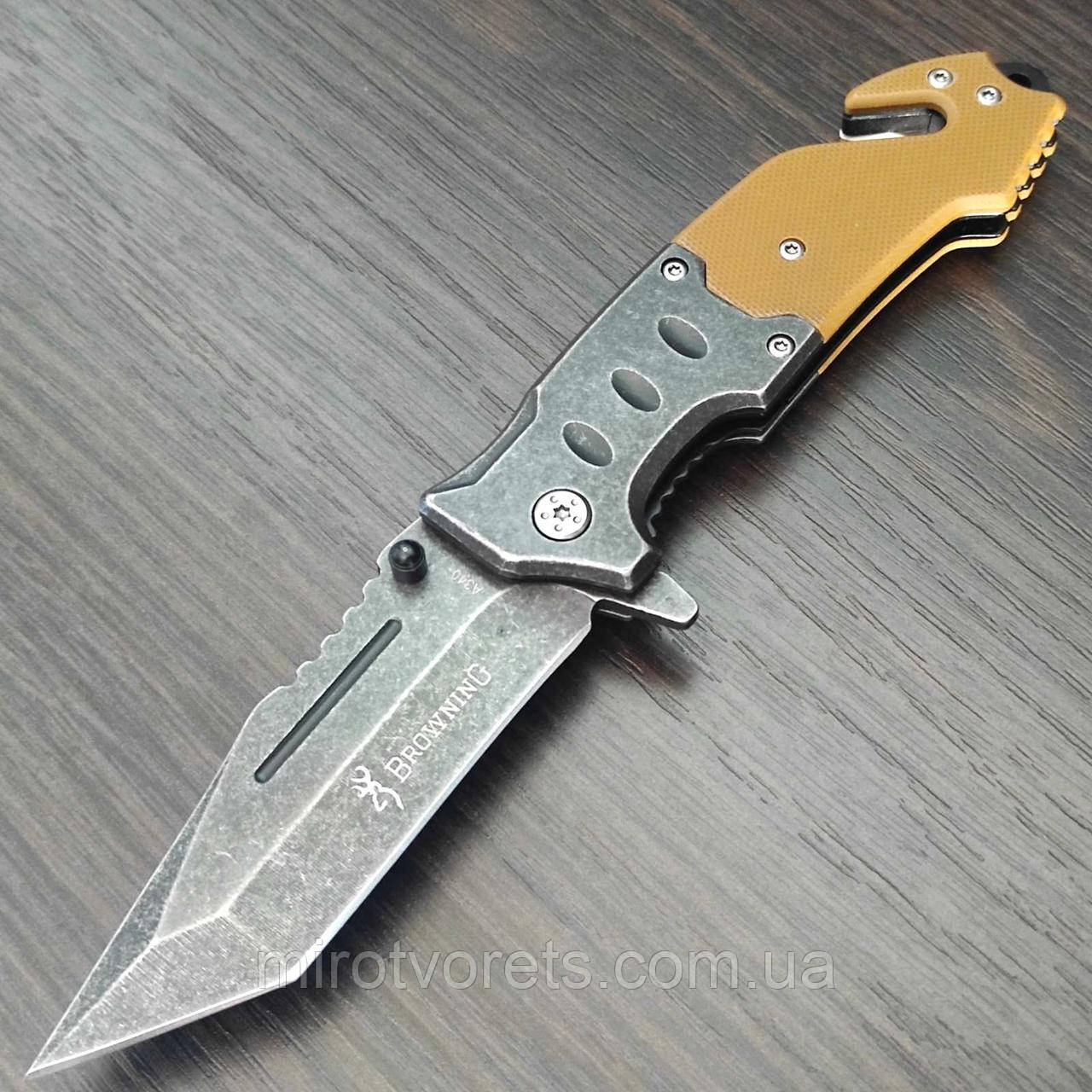 Ніж інерційний Browning Tanto склобій, стропоріз, фото 1