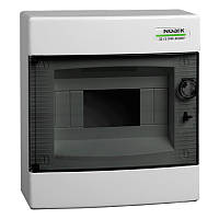 Модульний щиток PNS 8T з прозорими дверцятами настінного монтажу IP40 1×8 модулів (101497), NOARK