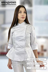 Кофта-китель універсальна Баска біла жіноча