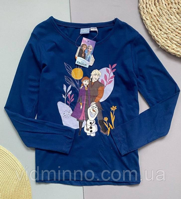 Реглан кофта лонгслів Frozen для дівчинки, холодне серце, р.134-140, 8-10 років, фото 1