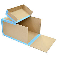 Короб архівний з відкидною кришкою, горизонтальний, 350х270х200 мм, окантовка з коленкору