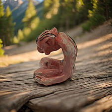 Оригінальна статуетка-оберіг для дому керамічна / Фігурка-талісман ручної роботи з кераміки, фото 3