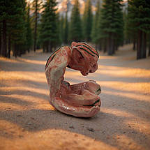 Оригінальна статуетка-оберіг для дому керамічна / Фігурка-талісман ручної роботи з кераміки, фото 4