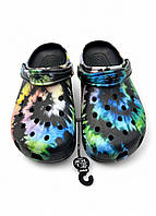 Жіночі шлепанці сабо Crocs Classic tie dye graphic clog 205453-0FN, розмір 39/40, устілка 25 см, Кольорові