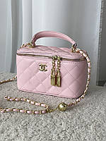 Сумка Chanel Classic Black Lambskin рожевий