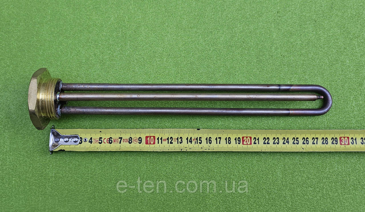 Тен прямий мідний OASIS 1200W / 220V / на різьбі 1 1/4" (Ø42мм) з місцем під анод М6 / Lдовжина=295мм