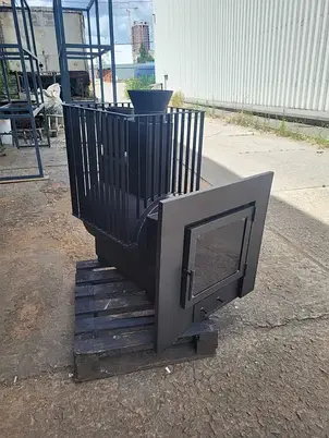 Піч для сауни та лазні Buller Панорама 12-20 м³ з виносом зі склом, фото 2