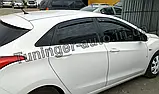 Дефлектори вікон (ветровики) Hyundai I30 2011-2016 (EGR/Австралія), фото 2