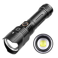 Ліхтар L-12-P70, power bank, 1x18650, ремінець на руку, zoom, ЗП microUSB