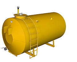 Резервуар для пального горизонтальний наземний, 10 м3, односекційний, одностінний, на ложементах, 4мм