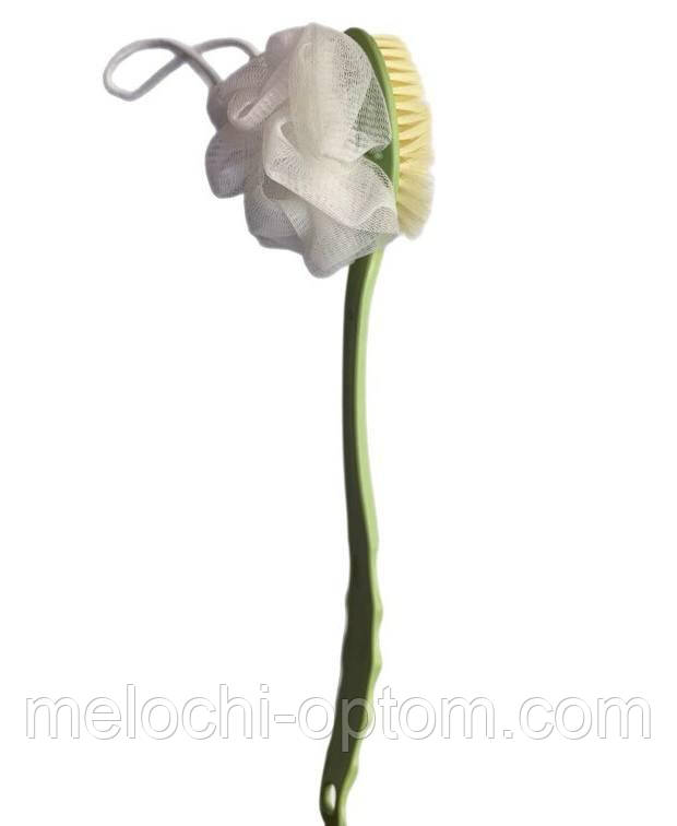 Щітка мочалка 2в1 (340мм) для душу та лазні, з довгою ручкою Щітка мочалка 2в1 (340мм) для душу та лазні, з довгою ручкою