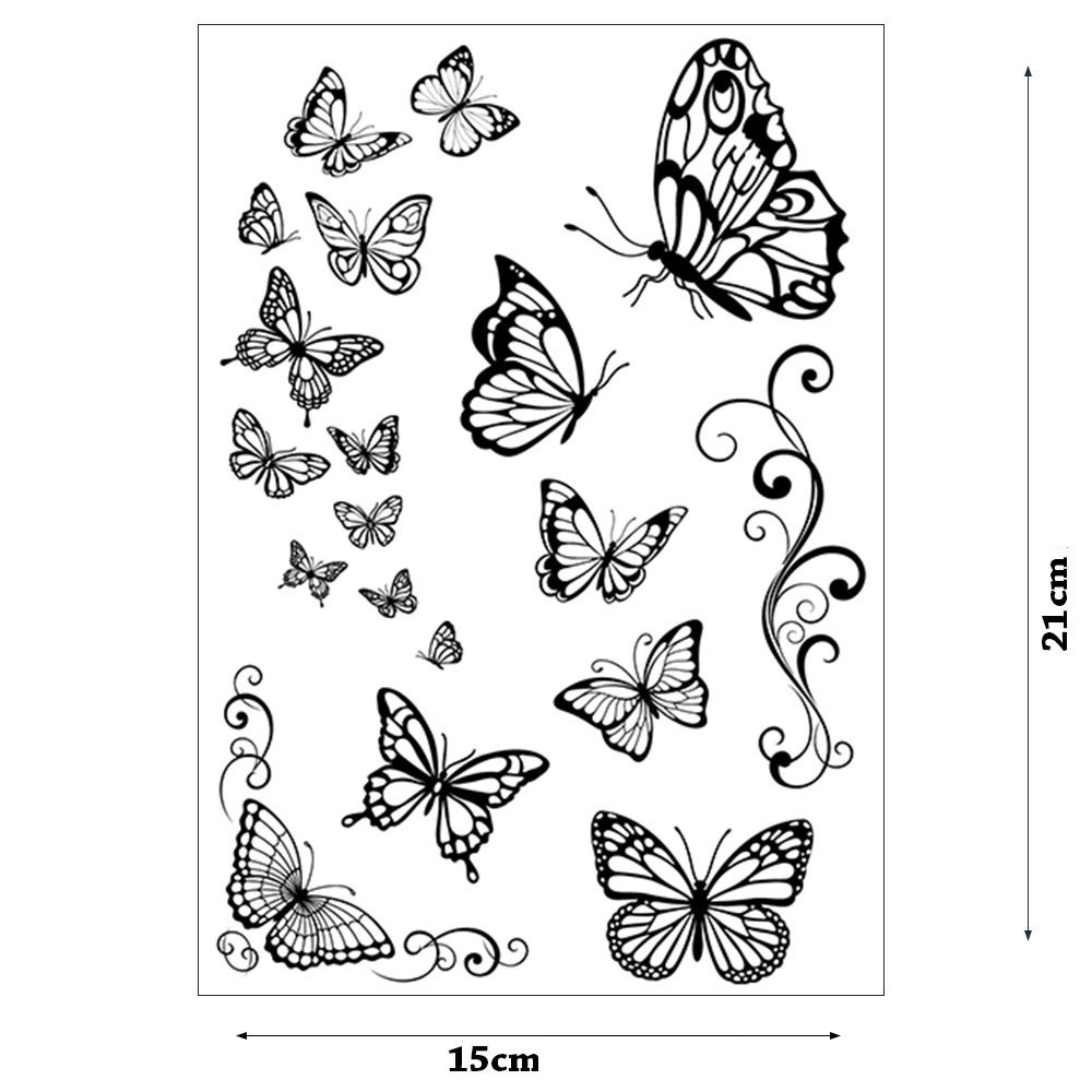 Набір силіконових штампів для скрапбукінгу Метелики CHT016, фото 1