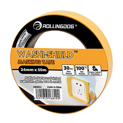 Малярна стрічка Rollingdog Washi-Shield 24мм х 50м, фото 1