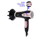 Фен Adler AD 2248 black, 2400 Вт, ION, з дифузором, фото 3