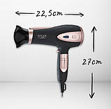 Фен Adler AD 2248 black, 2400 Вт, ION, з дифузором, фото 4