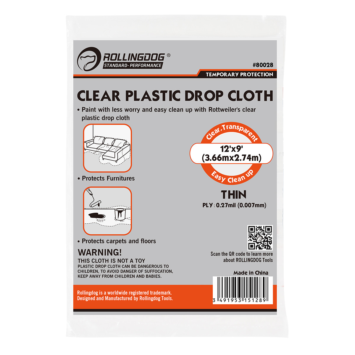 Укривна плівка Rollingdog 366x274 см