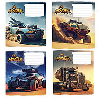 Шкільний зошит у косу лінію Школярик 12 аркушів для хлопчика