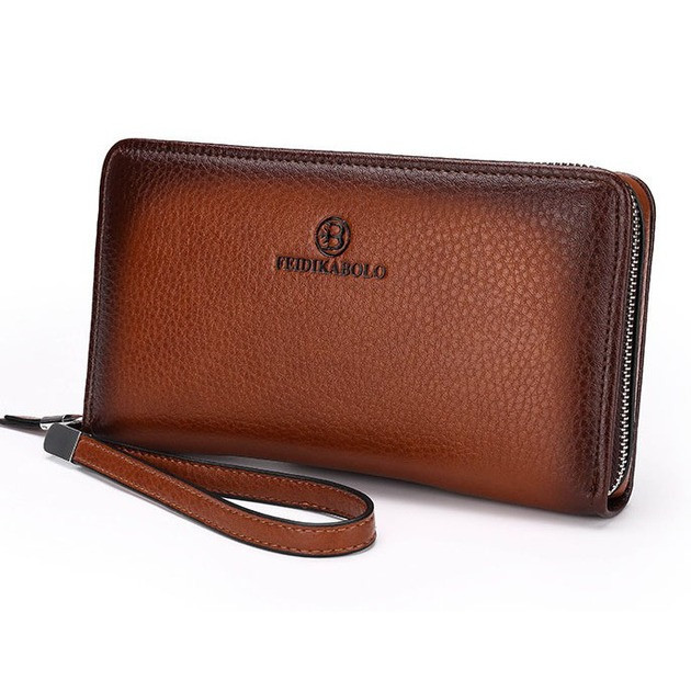 Гаманець клатч чоловічий. Місткий чоловічий гаманець портмоне Коричневий., фото 1