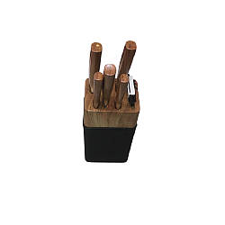 Ножі кухонні на підставці Stenson зі стругачкою 7 предметів у наборі (лезо 7.7/13/20.5см)