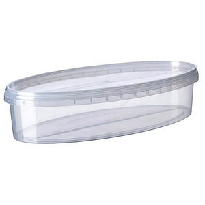 Банка прозора харчова 1300 мл (Овал), 1/200