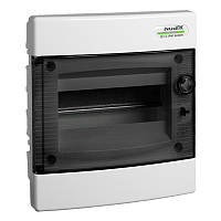 Модульний щиток PNF 8T з прозорими дверцятами вбудованого монтажу IP40 1×8 модулів (101511), NOARK