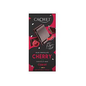 Шоколад Cachet чорний 57% з вишнею, 100г