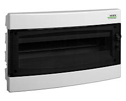 Модульний щиток PNF 18T з прозорими дверцятами вбудованого монтажу IP40 1×18 модулів (101513), NOARK