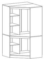 Шафа Бруклін кутова 4Д2Ш 1796х1004х503мм Меблі-Сервіс, фото 3