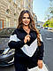 Жіночий базовий теплий осінній прогулянковий костюм двійка кофта батник з блискавкою штани тринити на флісі батал, фото 4