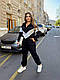 Жіночий базовий теплий осінній прогулянковий костюм двійка кофта батник з блискавкою штани тринити на флісі батал, фото 7