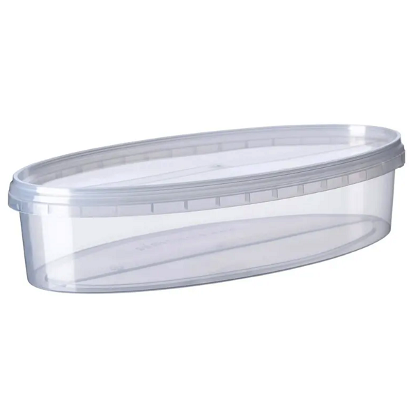 Банка прозора харчова 1300 мл (Овал), 1/200