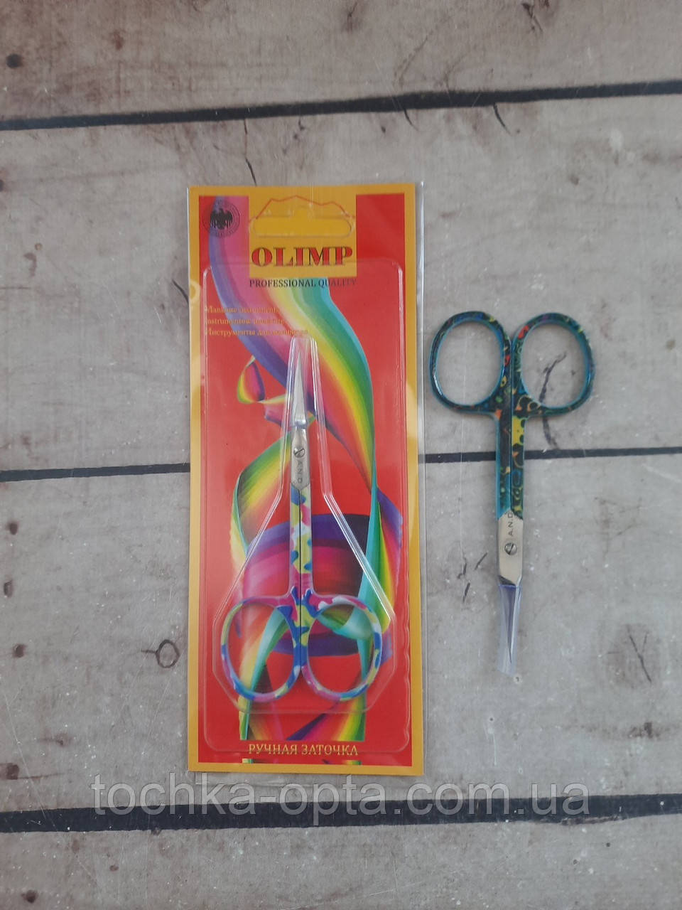 Ножиці манікюрні для кутикул кольорові OLIMP, фото 1