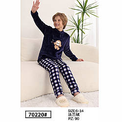 Махрова піжама для хлопчика підлітка "Фабричний Китай" Розміри: 6,8,10,12,14 років (49302)