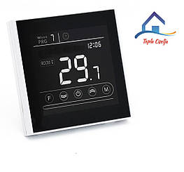 Терморегулятор MK70-GB з Wi-Fi 16А чорний з сенсорними кнопками та конт. т-ри повітря та підлоги, APP Tuya