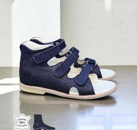 Дитячі ортопедичні босоніжки з анатомічною устілкою – натуральна шкіра, липучки, фото 1