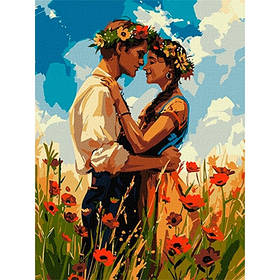 Набір для розпису по номерам 30*40см Закохана пара KHO8456